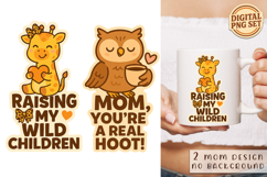 Mother day clipart Bundle, Funny quotes, Cute animal png Product Image 13