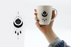 Moon svg Lotus mandala clipart Moon phases svg Crescent moon Product Image 4