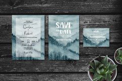 Misty Pine Forest wedding invitation suite Product Image 2