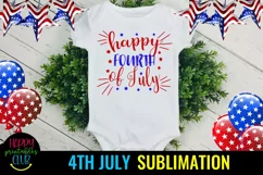 Happy 4th of July Sublimation Design I Patriotic Sublimation Product Image 3