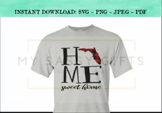 Florida State Home Sweet Home Buffalo Plaid SVG Design Product Image 2
