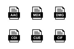 Set Of File Formats Icons Product Image 1