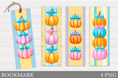 Pumpkin Bookmark Design. Fall Bookmark Printable Product Image 1