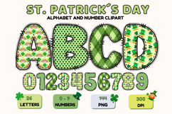 ST PATRICK Alphabet PNG Clipart, St Patrick letters doodle Product Image 1