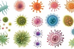 Virus Bacteria Cell Background Wallpaper Product Image 1