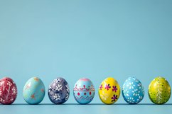 Colorful Easter Eggs Pastel Background Product Image 1