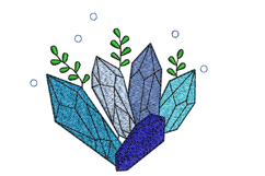 Blue Crystals Machine Embroidery File Product Image 1