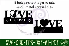 Dogs LOVE word Key holder designs for wood and metal Product Image 4