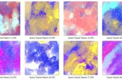 Watercolor Space Digital Papers Product Image 3