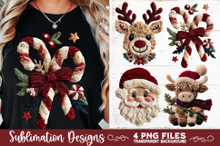 Latch Hook Yarn Christmas Sublimation PNG designs Product Image 7