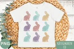 Girl Easter PNG | Watercolor Bunny PNG | Easter Sublimation Product Image 2
