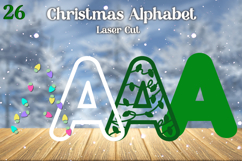 Christmas light alphabet A-Z svg, 3d layered decoration Product Image 3