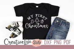 My First Christmas SVG, Baby Christmas SVG, DXF, PNG Files Product Image 2