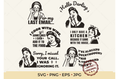 Funny Housewife Quotes SVG Sarcastic Product Image 1