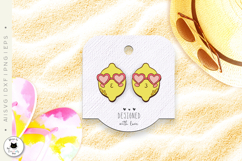Funny Lemon Earrings | Summer Stud Earrings SVG Product Image 2