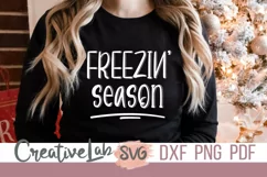 Freezin Season SVG, Winter SVG, DXF, PNG Files. Product Image 2