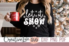 Let It Snow SVG, Winter SVG, DXF, PNG Files For Cricut. Product Image 2
