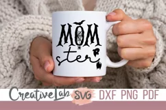Momster SVG, Mom Halloween Svg, Dxf, Png files for Cricut. Product Image 2