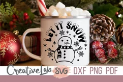 Let It Snow SVG, Winter SVG, DXF, PNG Files For Cricut. Product Image 3