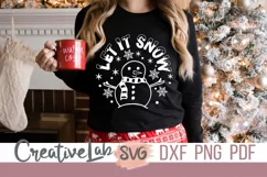 Let It Snow SVG, Winter SVG, DXF, PNG Files For Cricut. Product Image 2