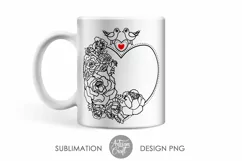 Sublimation mug templates, love birds, Heart of Roses Product Image 3