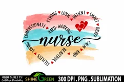 Nurse Sublimation Tumbler, Mug , T-Shirt Watercolor PNG Sub Product Image 2