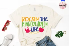 Rockin the kindergarten life - Kid SVG EPS DXF PNG Cuttin Product Image 2