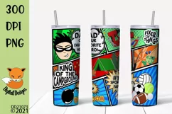 Superdad Father's Day Sublimation Skinny Tumbler & Mouse Mat Product Image 1