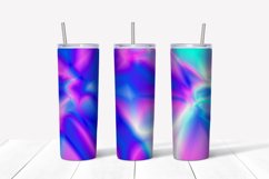 Blue Abstract Sublimation Skinny Tumbler Wrap Bundle Product Image 3