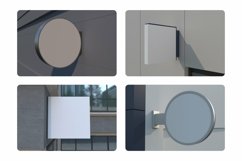 Wall Mount Round Signage Mockup SET V-01 Product Image 3