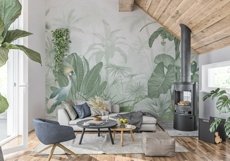 Wall mockup - Wallpaper mockup - Living room scene Product Image 5