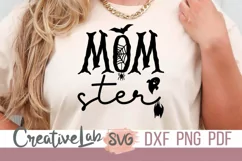 Momster SVG, Mom Halloween Svg, Dxf, Png files for Cricut. Product Image 3