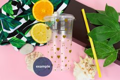 Transparent tumbler mockup PSD, Tropical Mockup PSD & JPG Product Image 2