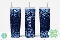 Skinny Tumbler Sublimation Design - Confetti - Customizable Product Image 1