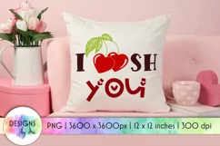 I Cherish You SVG Cut File | Red Cherries | Valentines Day Product Image 1