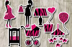 Mom to be safari animal prints pink black - Baby Shower Product Image 2