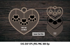 Paws SVG|Our Fur Family SVG|Paw Frame Laser Cut Files Product Image 2