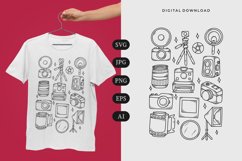 Photography Doodle T-shirt | SVG Product Image 1