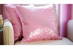 pillow pink sequins Product Image 1