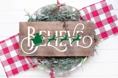 Believe SVG File - Santa and Reindeer SVG File Product Image 5
