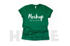 Evergreen Bella Canvas 3001 Tshirt Mockup, Basic tshirt mock Product Image 1