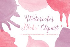 Watercolor Blobs pink clipart Graphics Product Image 2