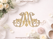 MA AM Wedding Monogram Logo | Elegant Initials Vector Product Image 2