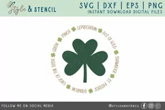 St. Pattys Day Circle SVG - SVG, PNG, EPS, DXF, Cut File Product Image 2