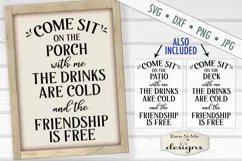Sit On The Porch With Me - Patio Deck - SVG DXF Files Product Image 1
