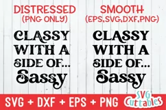 Mommy and Me SVG| Classy With A Side Of Sassy | Shirt Design Product Image 3