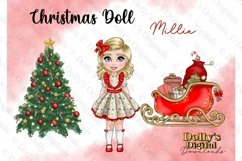 Christmas Toddler Girl with sleigh and Christmas tree bundle Product Image 3