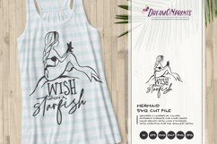 Wish Upon a Starfish SVG | Mermaid SVG Product Image 1