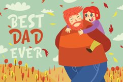 best dad ever - Vector Illustration Product Image 1