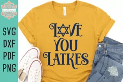 Love You Latkes Cut File SVG DXF PDF PNG Product Image 2